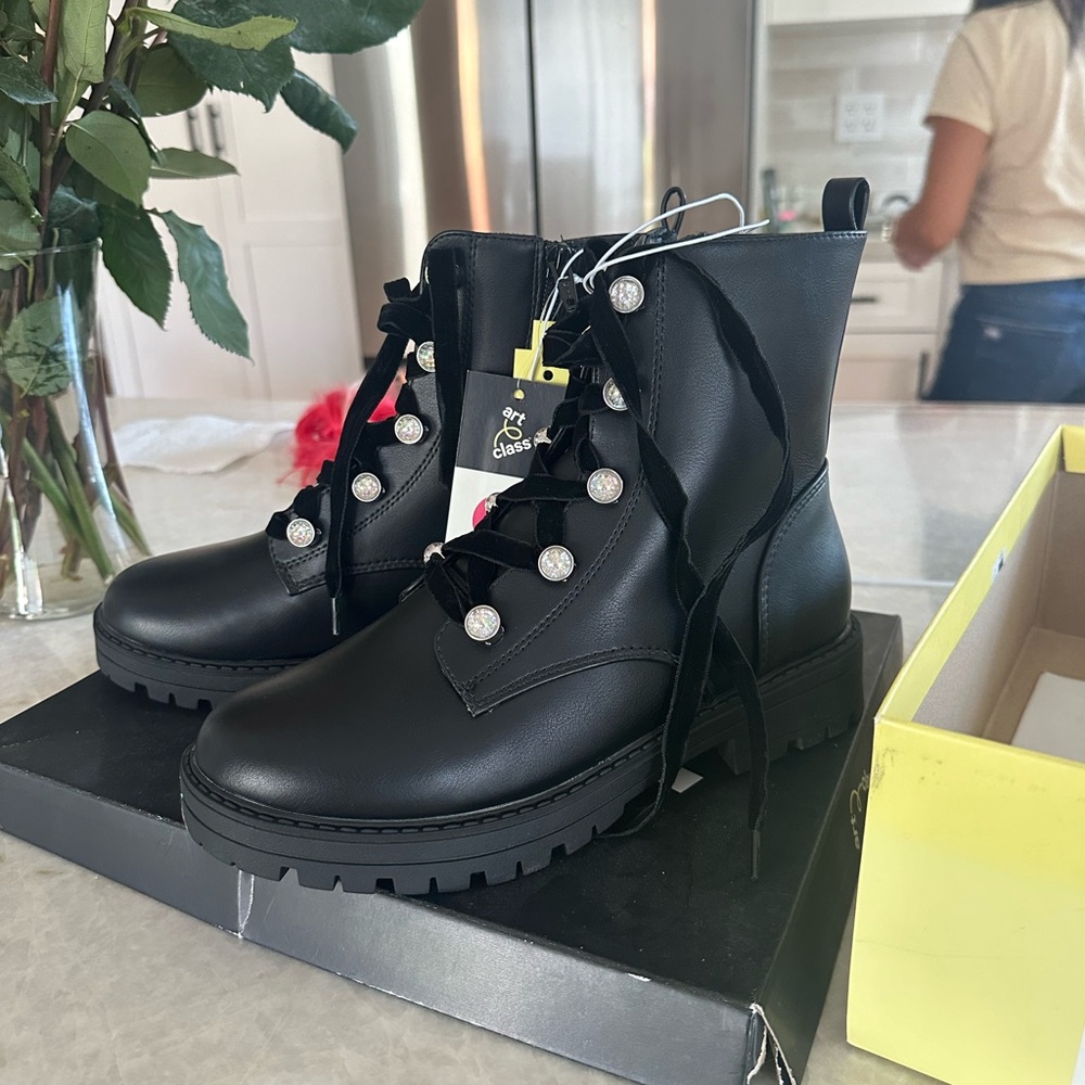 Girls Art Class Combat Boots